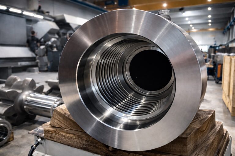 Sonderbauteil mit Innengewinde Ø 550 × 4.900 mm